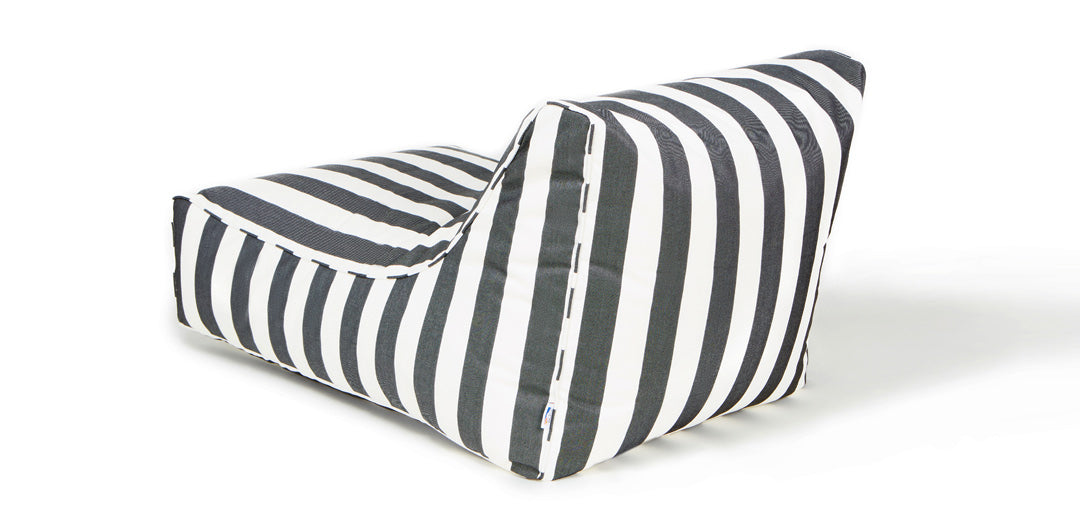 Chill Out Black + White Stripe Outdoor Beanbag