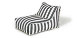 Load image into Gallery viewer, Chill Out Black + White Stripe Outdoor Beanbag
