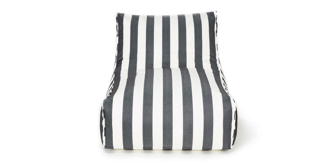 Chill Out Black + White Stripe Outdoor Beanbag