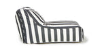 Load image into Gallery viewer, Chill Out Black + White Stripe Outdoor Beanbag
