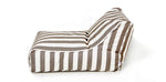 Load image into Gallery viewer, Chill Out Taupe + White Stripe Outdoor Beanbag
