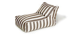 Load image into Gallery viewer, Chill Out Taupe + White Stripe Outdoor Beanbag
