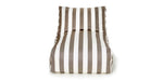 Load image into Gallery viewer, Chill Out Taupe + White Stripe Outdoor Beanbag
