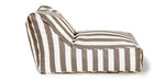 Load image into Gallery viewer, Chill Out Taupe + White Stripe Outdoor Beanbag
