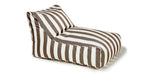 Load image into Gallery viewer, Chill Out Taupe + White Stripe Outdoor Beanbag
