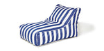 Load image into Gallery viewer, Chill Out Navy + White Stripe Outdoor Beanbag
