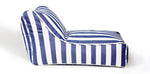 Load image into Gallery viewer, Chill Out Navy + White Stripe Outdoor Beanbag
