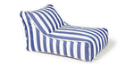 Load image into Gallery viewer, Chill Out Navy + White Stripe Outdoor Beanbag
