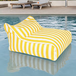 Load image into Gallery viewer, Drift Away Floating Beanbag - Yellow and White Stripe