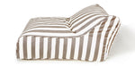 Load image into Gallery viewer, Hang Out Taupe + White Stripe Outdoor Beanbag
