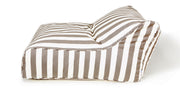 Hang Out Taupe + White Stripe Outdoor Beanbag
