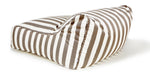 Load image into Gallery viewer, Hang Out Taupe + White Stripe Outdoor Beanbag

