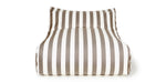 Load image into Gallery viewer, Hang Out Taupe + White Stripe Outdoor Beanbag
