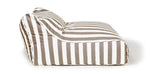 Load image into Gallery viewer, Hang Out Taupe + White Stripe Outdoor Beanbag
