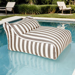 Load image into Gallery viewer, Drift Away Floating Beanbag - Taupe and White Stripe