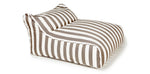 Load image into Gallery viewer, Hang Out Taupe + White Stripe Outdoor Beanbag
