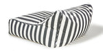 Load image into Gallery viewer, Hang Out Charcoal + White Stripe Outdoor Beanbag
