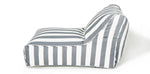 Load image into Gallery viewer, Chill Out Grey + White Stripe Outdoor Beanbag
