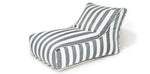 Load image into Gallery viewer, Chill Out Grey + White Stripe Outdoor Beanbag
