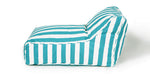 Load image into Gallery viewer, Chill Out Turquoise + White Stripe Outdoor Beanbag
