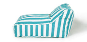 Chill Out Turquoise + White Stripe Outdoor Beanbag