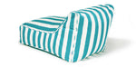 Load image into Gallery viewer, Chill Out Turquoise + White Stripe Outdoor Beanbag
