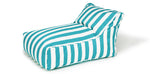 Load image into Gallery viewer, Chill Out Turquoise + White Stripe Outdoor Beanbag
