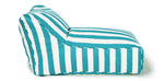 Load image into Gallery viewer, Chill Out Turquoise + White Stripe Outdoor Beanbag

