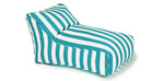 Load image into Gallery viewer, Chill Out Turquoise + White Stripe Outdoor Beanbag
