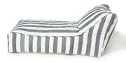 Laid Back Grey + White Outdoor Beanbag