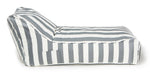 Load image into Gallery viewer, Laid Back Grey + White Outdoor Beanbag
