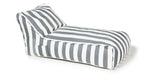 Load image into Gallery viewer, Laid Back Grey + White Outdoor Beanbag
