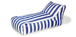 Load image into Gallery viewer, Laid Back Blue + White Outdoor Beanbag
