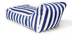Load image into Gallery viewer, Laid Back Blue + White Outdoor Beanbag
