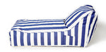 Load image into Gallery viewer, Laid Back Blue + White Outdoor Beanbag
