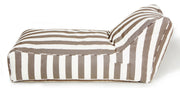 Laid Back Taupe + White Outdoor Beanbag