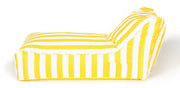 Laid Back Yellow + White Outdoor Beanbag