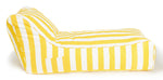 Load image into Gallery viewer, Laid Back Yellow + White Outdoor Beanbag
