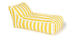 Load image into Gallery viewer, Laid Back Yellow + White Outdoor Beanbag

