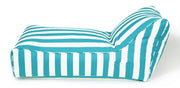 Laid Back Turquoise + White Outdoor Beanbag