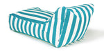 Load image into Gallery viewer, Laid Back Turquoise + White Outdoor Beanbag
