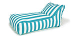 Load image into Gallery viewer, Laid Back Turquoise + White Outdoor Beanbag
