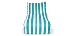 Load image into Gallery viewer, Laid Back Turquoise + White Outdoor Beanbag
