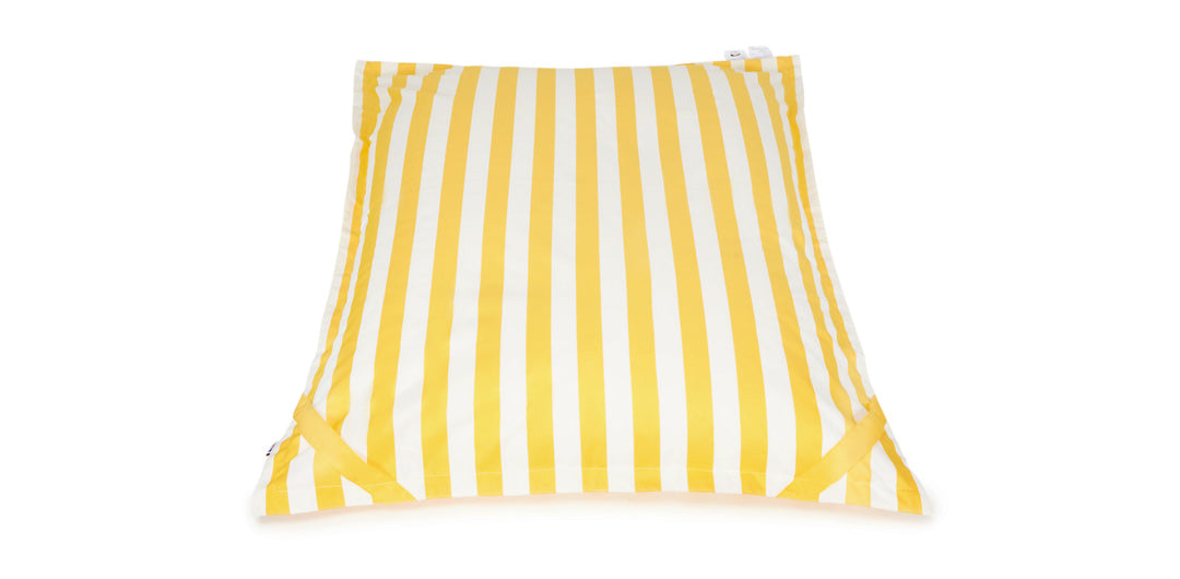 Lazy Days Yellow + White Floating Beanbag