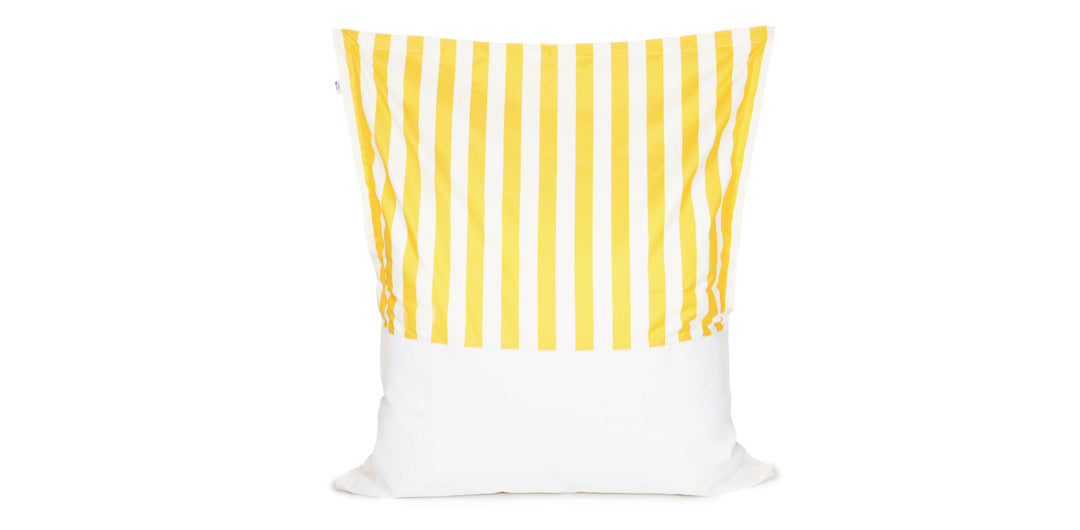 Lazy Days Yellow + White Floating Beanbag