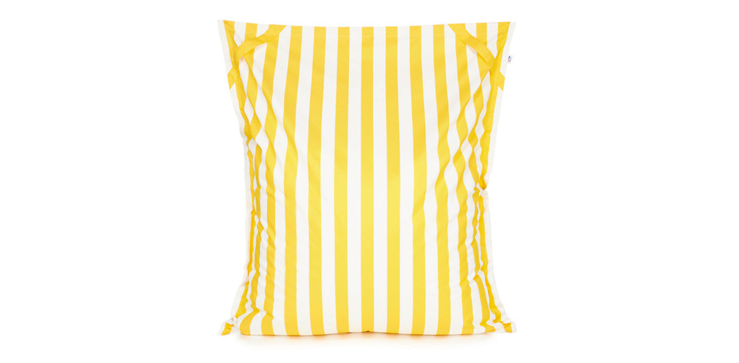 Lazy Days Yellow + White Floating Beanbag
