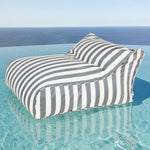Load image into Gallery viewer, Drift Away Floating Beanbag - Grey and White Stripe