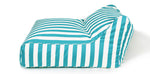 Load image into Gallery viewer, Hang Out Turquoise + White Outdoor Beanbag
