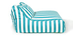Load image into Gallery viewer, Hang Out Turquoise + White Outdoor Beanbag
