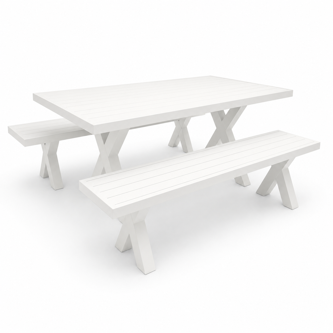 Ravenne 3pc Dining Setting - White